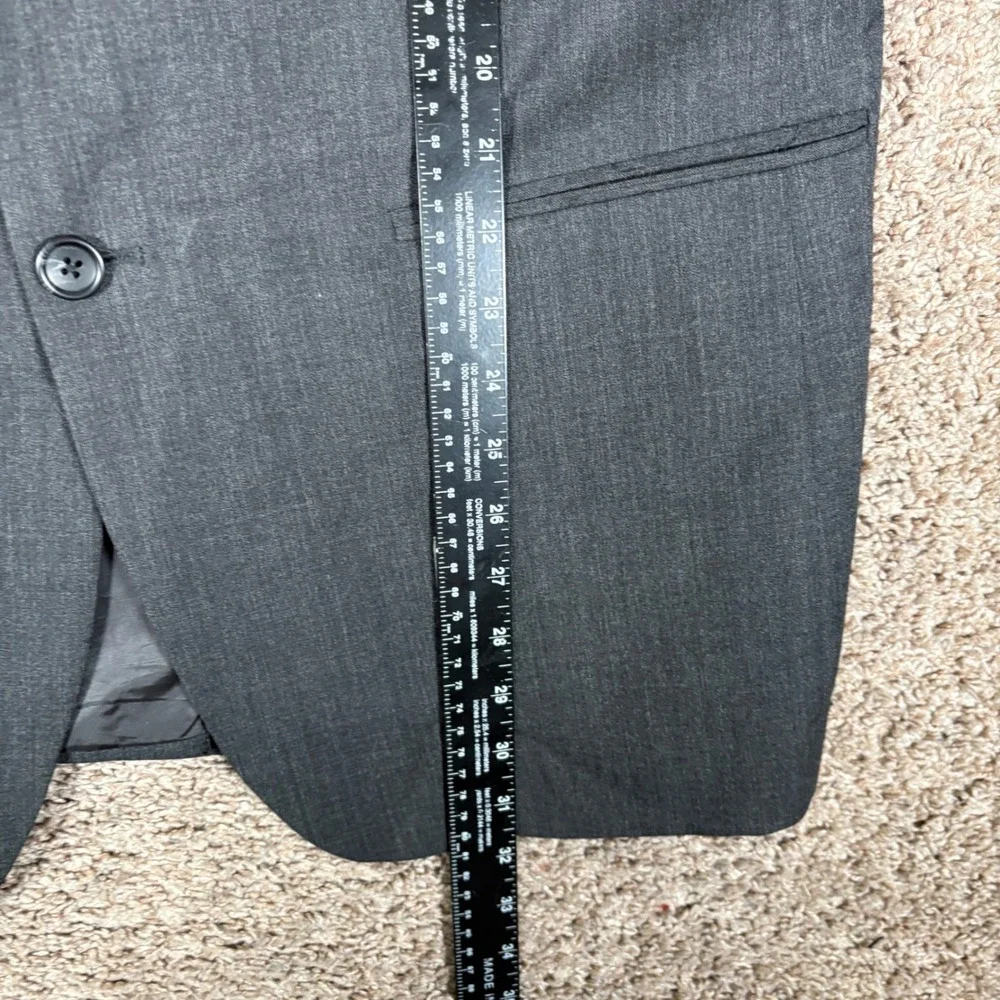Banana Republic Mens 44R Tailored Slim Fit Grey Wool Blend Blazer Jacket